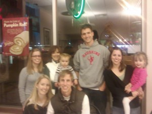 celebrating with family at Graeter's